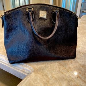 Dooney & Bourke Dillan Pebble Grain Brown Leather Satchel Bag